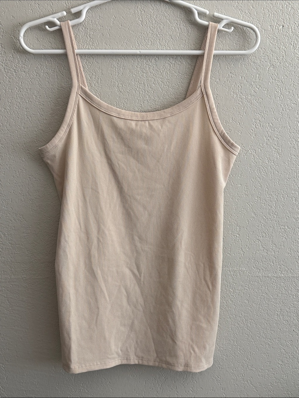 No Boundaries Ribbed Tank Camisole - Beige